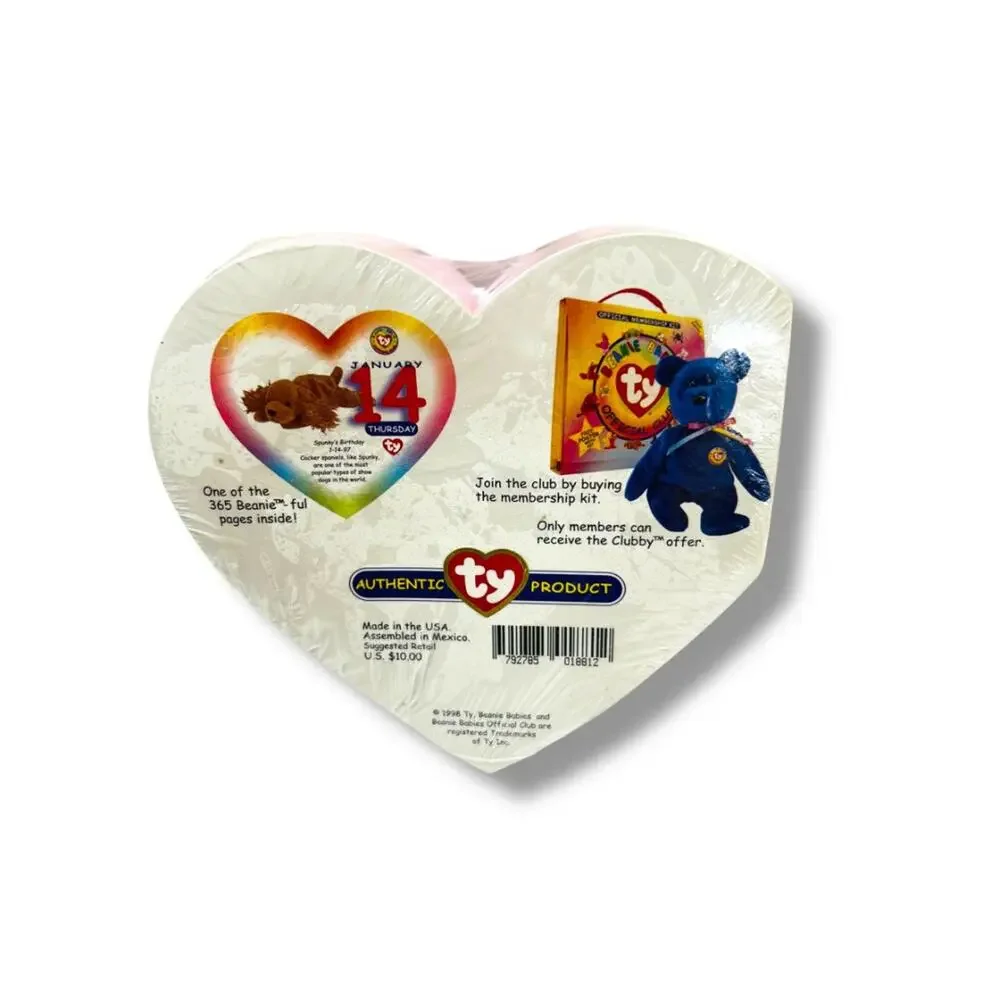 1999 Ty Beanie Babies Official Heart Shaped Calendar Heart Shaped Sealed